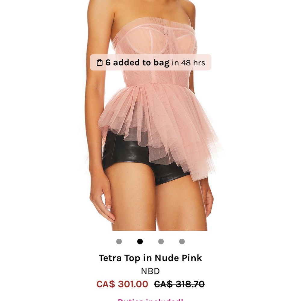 Tulle top too small for me! $100 OBO